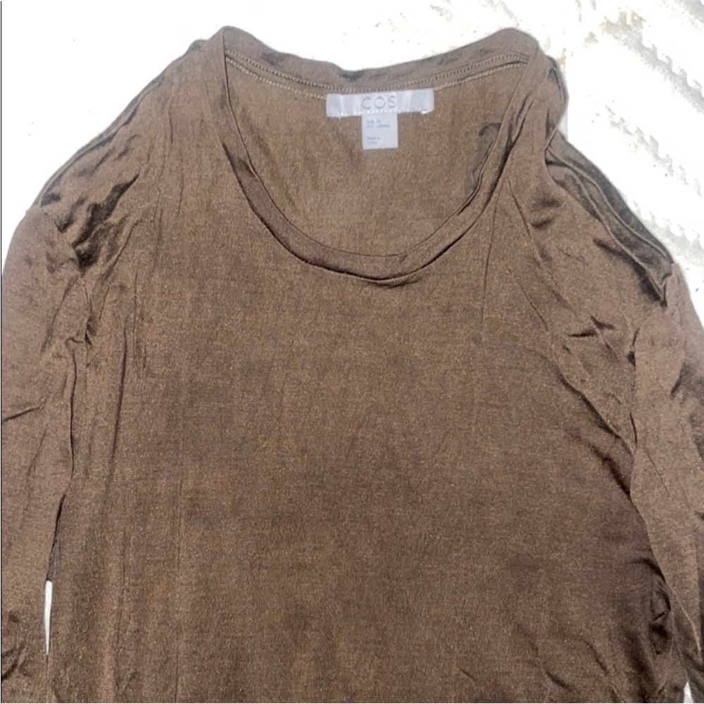 COS Taupe Knit Top